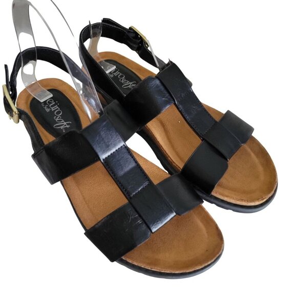 Eurosoft by Sofft Women's Slingback Lani Sandals Black US Size 8M - Picture 3 of 10